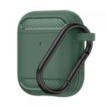 Techsuit Husa Techsuit Carbon pentru Apple AirPods Gen 2 / Gen 1, Verde - koubsolutions