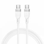 hoco. Cablu Date si Incarcare USB-C - USB-C HOCO X109, 60W, 1m, Alb - koubsolutions