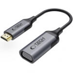 Tech-Protect Adaptor Video Tech-Protect Ultraboost, VGA - HDMI, 1080P, Negru