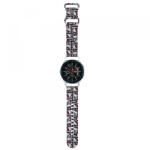 Hello Kitty Curea Hello Kitty Silicone Kitty Heads & Stripes pentru Samsung Galaxy Watch / Huawei Watch Series, Neagra