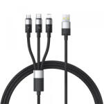 Baseus Cablu Incarcare USB-A - Lightning / microUSB / USB-C Baseus StarSpeed 3in1, 100W, 1.5m, Negru P10319900111-01 - koubsolutions
