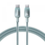 Baseus Cablu Date si Incarcare USB-C - USB-C Baseus Discolor, 100W, 1m, Albastru Verde E0420700 - koubsolutions
