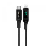 ACEFAST Cablu Date si Incarcare USB-C - Lightning Acefast C6-01 Display, 20W, 1.2m, Negru
