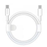 Techsuit Cablu Date si Incarcare USB-C - USB-C Techsuit PCB130, 60W, 1m, Alb - koubsolutions