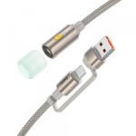 hoco. Cablu Led HOCO UA38C, USB-C / USB-A, 0.3m, Auriu