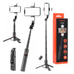Techsuit Selfie Stick Bluetooth Techsuit L12D, Universal, Negru
