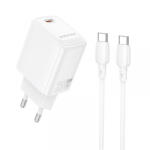 BOROFONE Incarcator Retea Cu Cablu USB-C Borofone BN26 Fuente, 20W, 3A, 1 x USB-C, Alb - koubsolutions