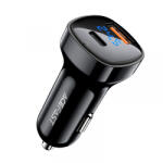 ACEFAST Incarcator Auto Acefast B4, 66W, 3A, 1 x USB-A - 1 x USB-C, Negru