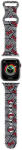 Hello Kitty Curea Hello Kitty Silicone Bows & Stripes pentru Apple Watch 42mm / 41mm / 40mm / 38mm Series, Neagra