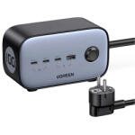 UGREEN Prelungitor UGREEN CD270, 2 x Schuko - 1 x USB-A - 3 x USB-C, Gri