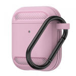 Techsuit Husa Techsuit Carbon pentru Apple AirPods Gen 2 / Gen 1, Roz - koubsolutions