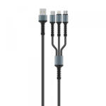 ColorWay Cablu Incarcare USB-A - Lightning / microUSB / USB-C ColorWay CW-CBU3003, 20W, 1.2m, Gri