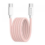 Techsuit Cablu Date si Incarcare USB-C - USB-C Techsuit PCB114D, 60W, 1m, Roz - koubsolutions