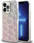 Hello Kitty Husa pentru Apple iPhone 15 Pro, Hello Kitty, IML Gradient Electrop Crowded Kitty Head, Roz