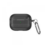Techsuit Husa Techsuit CarbonFiber pentru Apple AirPods 4, Neagra - koubsolutions