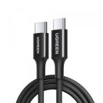 UGREEN Cablu Date si Incarcare USB-C - USB-C UGREEN L501, 60W, 1m, Negru