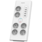 Philips Prelungitor Philips, 6 x Schuko, Alb PHIL-SPN7060WA/60