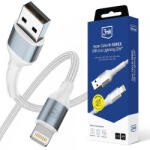 3mk Protection Cablu Date si Incarcare USB-A - Lightning 3MK Hyper N, 12W, 2m, Alb - koubsolutions
