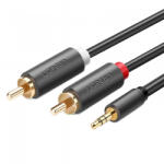 UGREEN Cablu Audio 3.5mm - 2 x RCA UGREEN AV102, 1.5m, Gri - koubsolutions