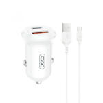 XO Design Incarcator Auto Cu Cablu USB-C XO Design CC69, 30W, 3A, 1 x USB-A - 1 x USB-C, Alb