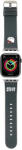 Hello Kitty Curea Hello Kitty Leather Kitty Head pentru Apple Watch 42mm / 41mm / 40mm / 38mm Series, Neagra