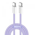 ColorWay Cablu Date si Incarcare USB-C - USB-C ColorWay CW-CBPDCC061, 60W, 1m, Mov - koubsolutions