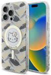 Hello Kitty Husa MagSafe pentru Apple iPhone 16 Pro Max, Hello Kitty, IML Golden Leaves, Alba