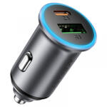 ACEFAST Incarcator Auto Acefast B15, 65W, 3.25A, 1 X USB-A - 1 x USB-C, Gri