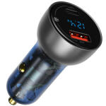 Baseus Incarcator Auto Baseus, 65W, 5A, 1 x USB-A - 1 x USB-C, Gri CCKX-C0A
