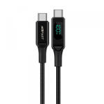 ACEFAST Cablu Date si Incarcare USB-C - USB-C Acefast C6-03 Display, 100W, 2m, Negru