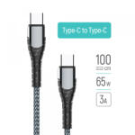 ColorWay Cablu Date si Incarcare USB-C - USB-C ColorWay CW-CBPDCC040, 65W, 1m, Gri