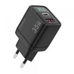 Techsuit Incarcator Retea Techsuit CH3 LEDChargX Display, 35W, 3A, 1 x USB-A - 1 x USB-C, Negru