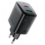 ACEFAST Incarcator Retea Acefast A106, 45W, 3A, 1 x USB-A - 1 x USB-C, Negru