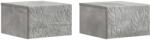 vidaXL Masa laterala montata pe perete 2 pcs Gri Beton GartenMobel Dekor (898772)