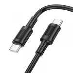 BOROFONE Cablu Date si Incarcare USB-C - USB-C Borofone BX111 Feliz, 60W, 1m, Negru - koubsolutions