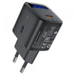ACEFAST Incarcator Retea Acefast A113 Display, 20W, 3A, 1 x USB-C, Negru - koubsolutions
