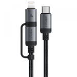 ACEFAST Cablu Date si Incarcare USB-C - Lightning / USB-C Acefast C20-01, 60W, 1.2m, Negru - koubsolutions