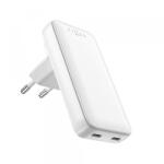 FIXED Incarcator Retea Fixed Travel, 45W, 3A, 2 x USB-C, Alb