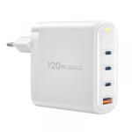 WIWU Incarcator Retea WiWu Wi-U020, 120W, 3A, 1 x USB-A - 3 x USB-C, Alb - koubsolutions