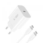 Tech-Protect Incarcator Retea Cu Cablu USB-C Tech-Protect NC20W, 20W, 3A, 1 x USB-C, Alb