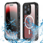 SHELLBOX Husa Waterproof MagSafe pentru Apple iPhone 15 Pro, ShellBox, Neagra - koubsolutions