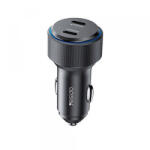 YESIDO Incarcator Auto Yesido Y48, 60W, 3A, 2 x USB-C, Negru - koubsolutions