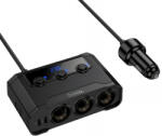hoco. Incarcator Auto HOCO Z64, 15.5W, 3.1A, 2 x USB-A - 2 x USB-C - 3 x Extensie Bricheta, Negru