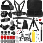 Techsuit Kit Accesorii Camera Sport Techsuit SA50 pentru GoPro / SJCAM Series, 50in1, Negru