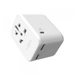 FIXED Incarcator Retea Fixed Travel, 30W, 3A, 2 x USB-A - 1 x USB-C, Alb