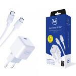 3mk Protection Incarcator Retea Cu Cablu USB-C 3MK Hyper, 25W, 3A, 1 x USB-C, Alb - koubsolutions