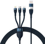 Baseus Cablu Incarcare USB-C / USB-A - Lightning / microUSB / USB-C Baseus Flash Series II, 100W, 1.2m, Bleumarin CASS030103