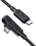 ACEFAST Cablu Date si Incarcare USB-C - USB-C Acefast C5-03 Angled, 100W, 2m, Negru