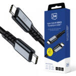 3mk Protection Cablu Date si Incarcare USB-C - USB-C 3MK Hyper N Thunderbolt 4, 240W, 1m, Negru