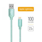 ColorWay Cablu Date si Incarcare USB-A - Lightning ColorWay CW-CBUL004, 18W, 1m, Verde - koubsolutions